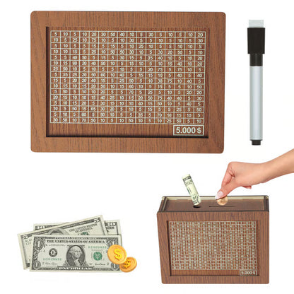 🔥Cash Vault Wooden Savings Box🎁Help achieve savings goals