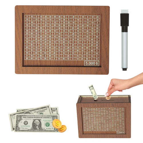 🔥Cash Vault Wooden Savings Box🎁Help achieve savings goals