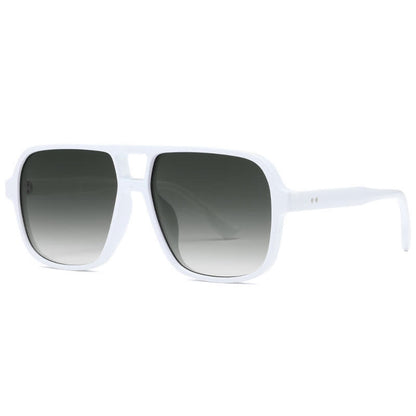 Double Bridges Square Frame Vintage Sunglasses