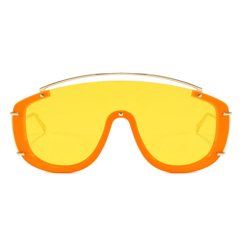 One-piece Oversized Aviator Sunglasses