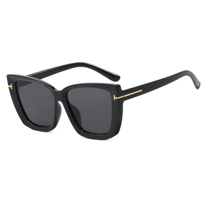 'T' Design Square Frame Oversized Sunglasses