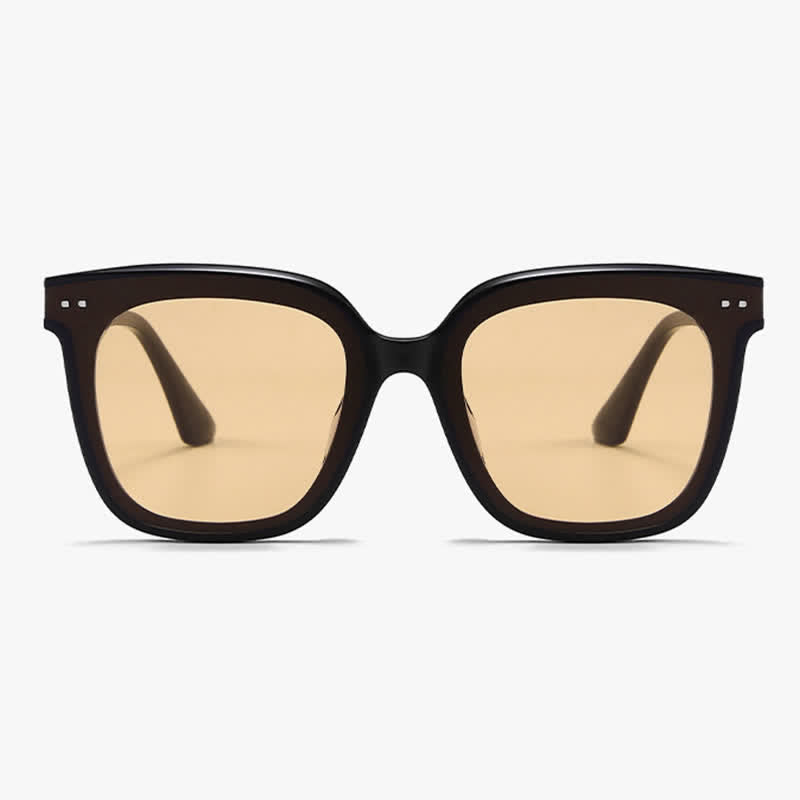 Square Frame Oversized Sunglasses with Nylon Lenses