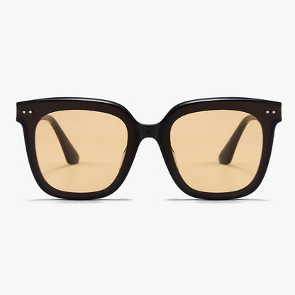 Square Frame Oversized Sunglasses with Nylon Lenses