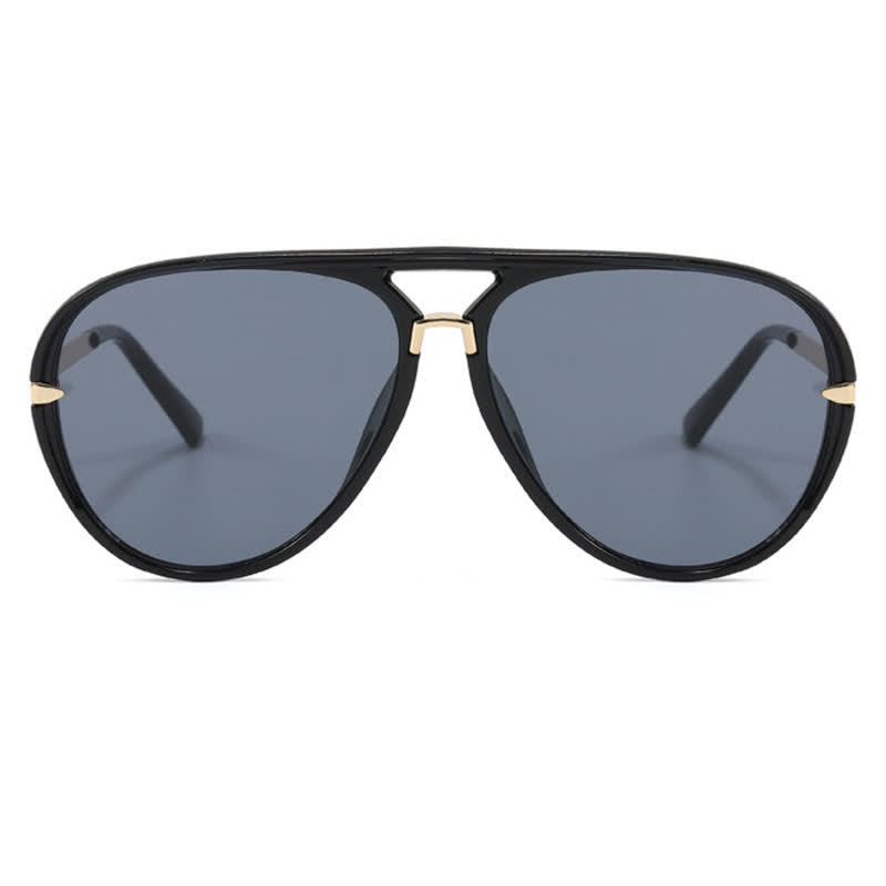 Double Bridges Fashion Aviator Sunglasses