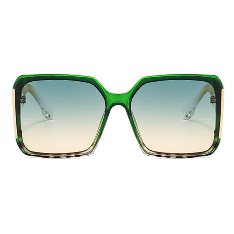 Square Frame Oversized Rimless Sunglasses