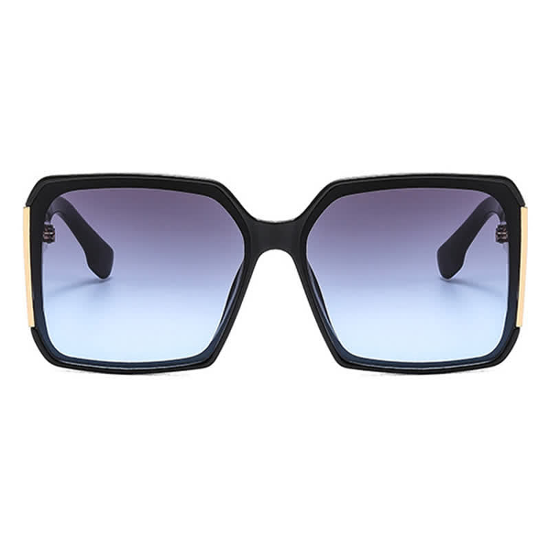 Square Frame Oversized Rimless Sunglasses