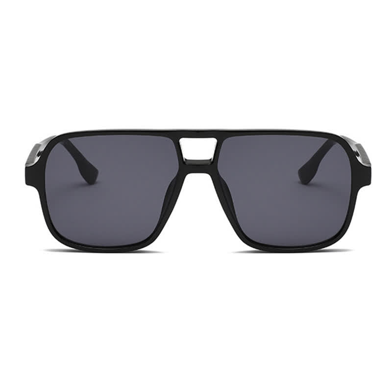 Double Bridges Square Frame Vintage Sunglasses