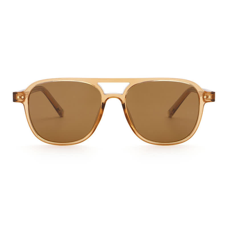 Double Bridges Polarized Aviator Sunglasses