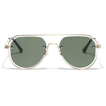 Vintage Double Bridges Hollow-out Aviator Sunglasses
