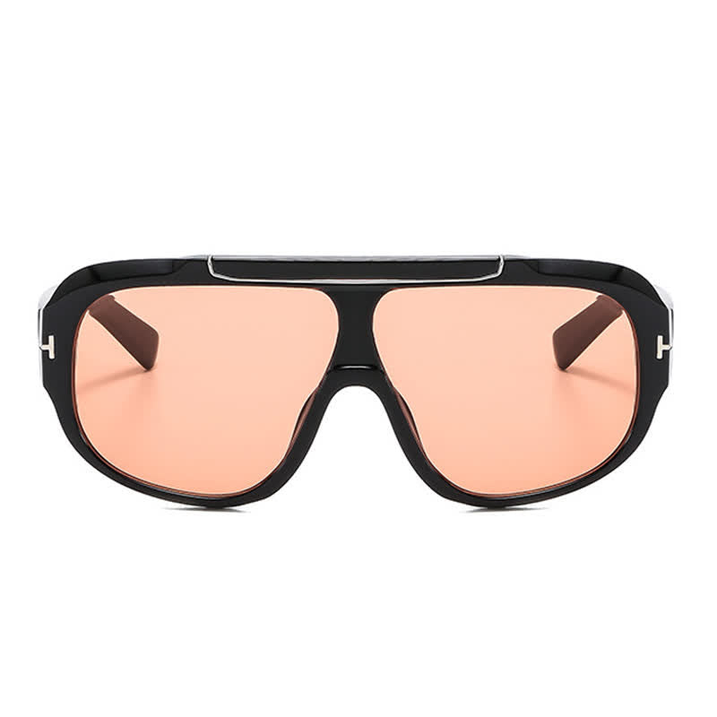 'T' Design Oversized Aviator Sunglasses