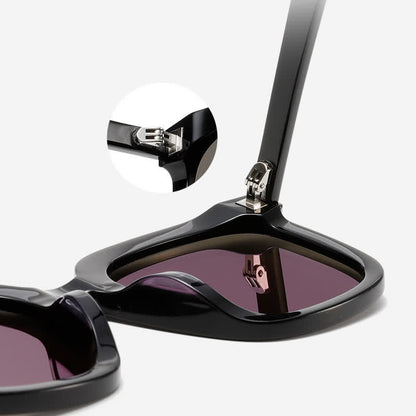 Square Large Frame Simple Sunglasses with Nylon Lenses