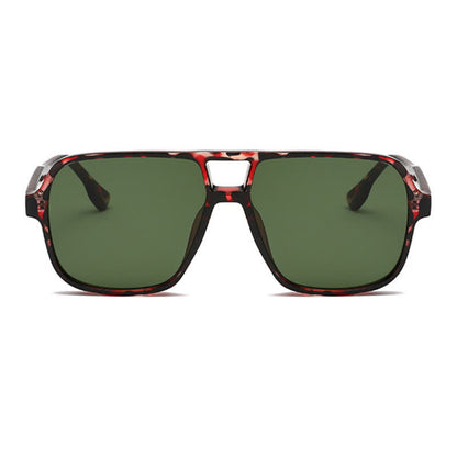 Double Bridges Square Frame Vintage Sunglasses