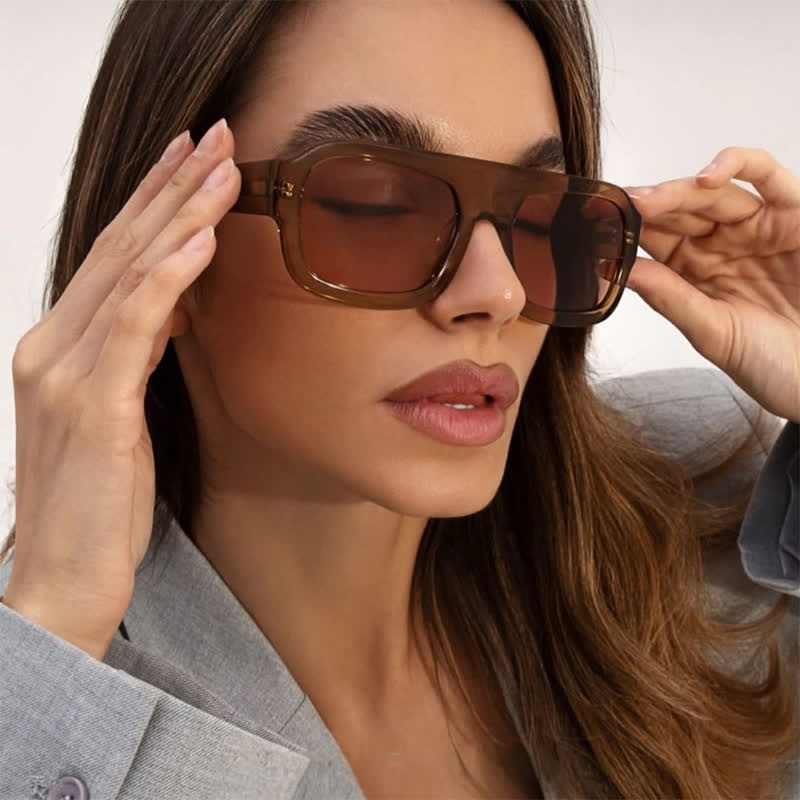 Square Large Frame Trendy Sunglasses