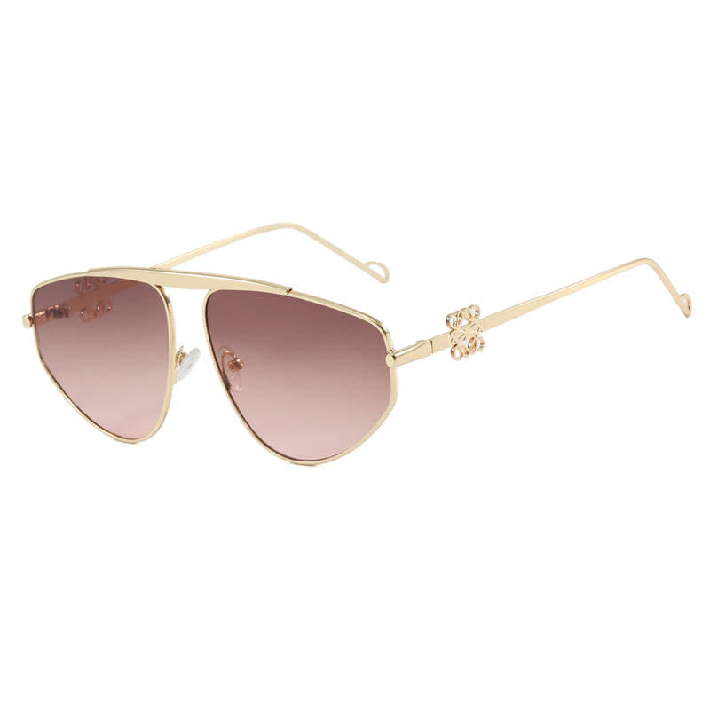 Hollow-out Irregular Aviator Sunglasses