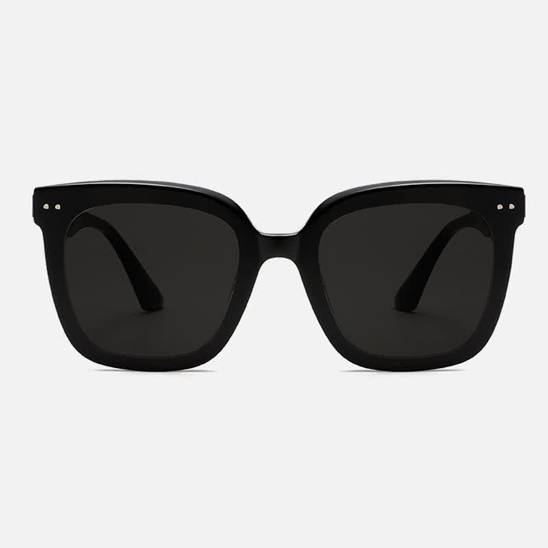 Square Frame Oversized Sunglasses with Nylon Lenses