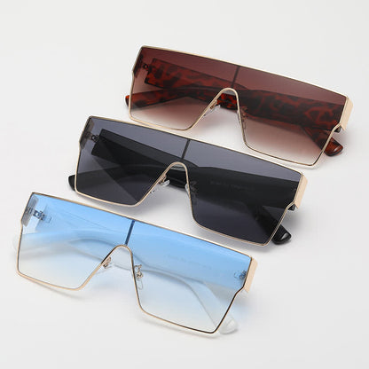 One-piece Square Frame Oversized Sunglasses
