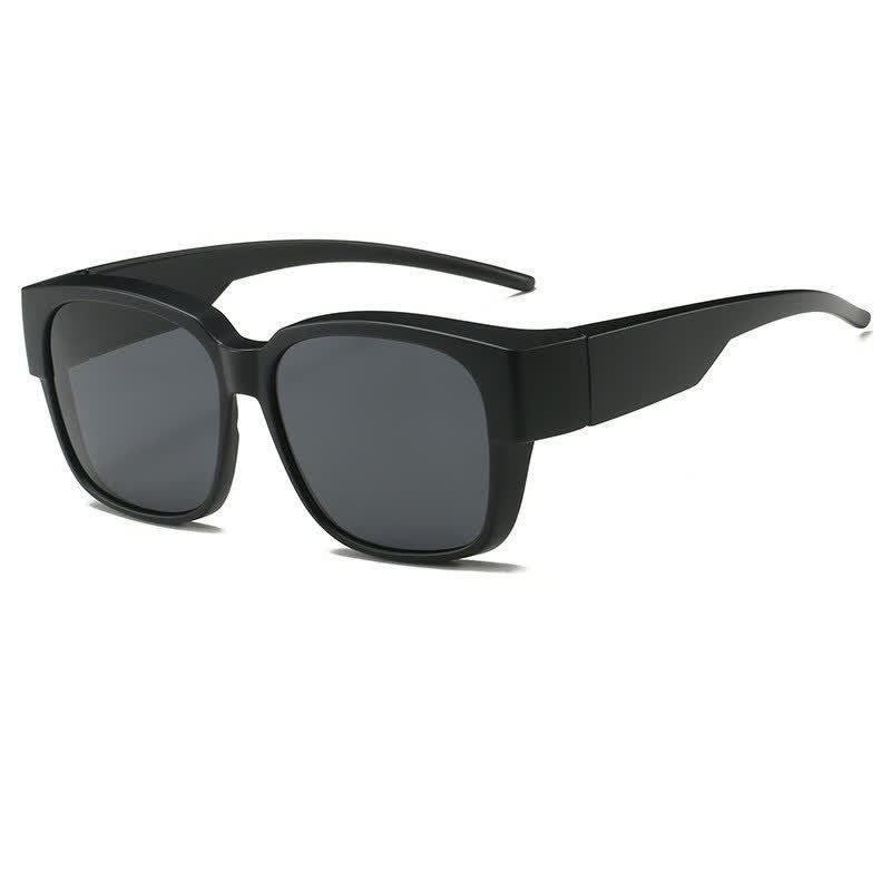 Fit Over Glasses Square Frame Polarized Sunglasses for Women Men