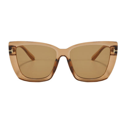 'T' Design Square Frame Oversized Sunglasses