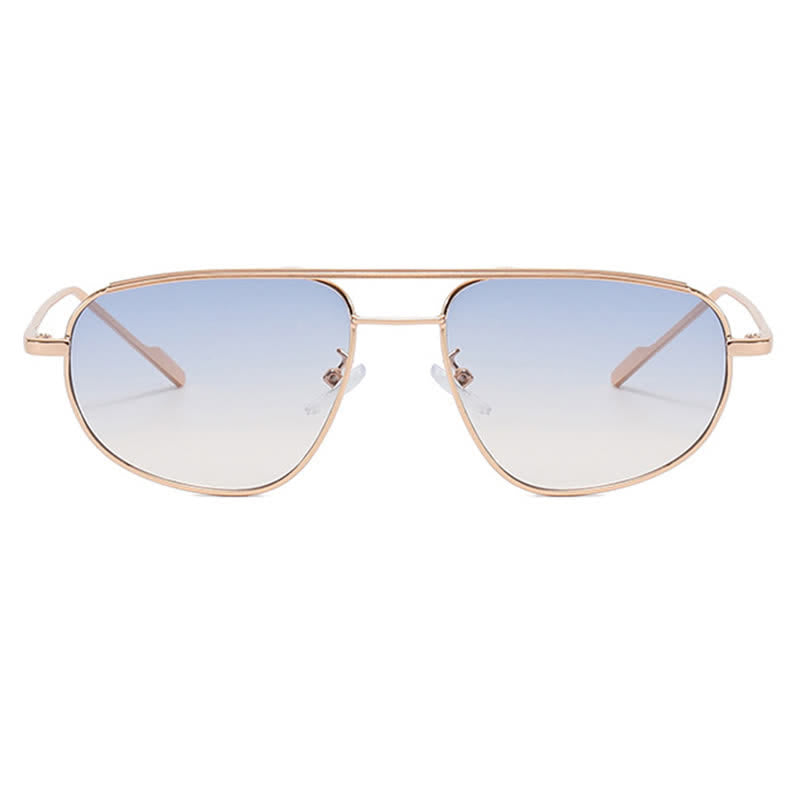 Double Bridges Hipster Aviator Sunglasses