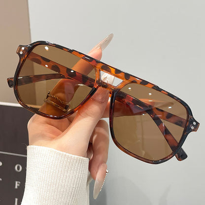 Vintage Double Bridges Tinted Aviator Sunglasses