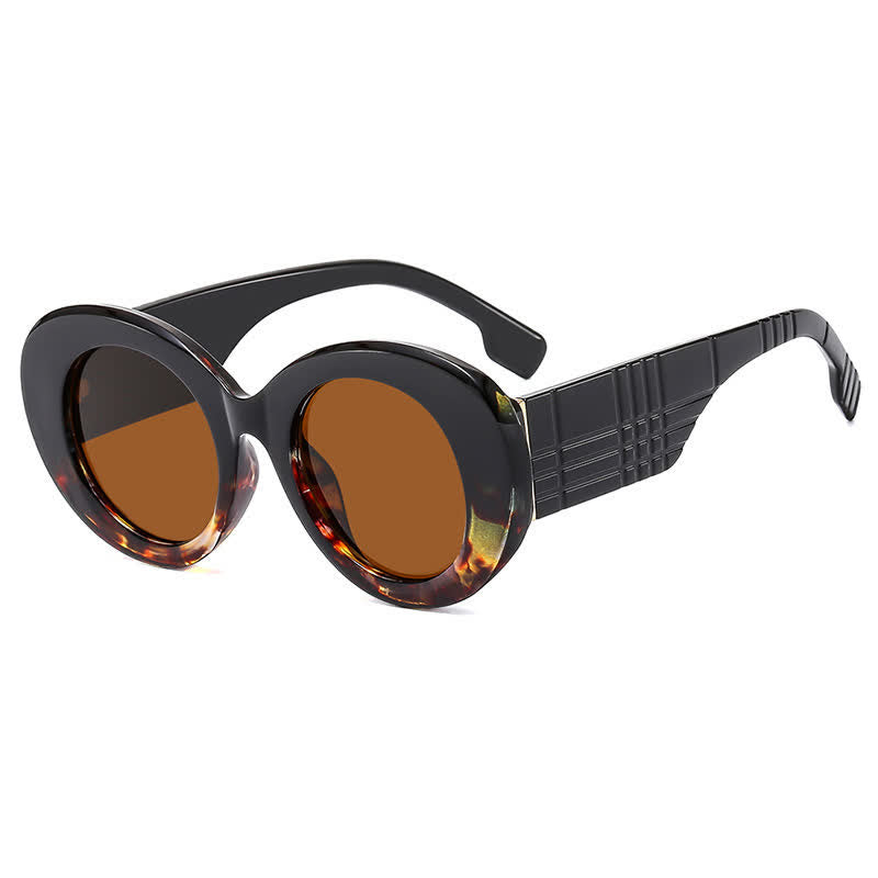 Round Thick Frame Hipster Oversized Sunglasses