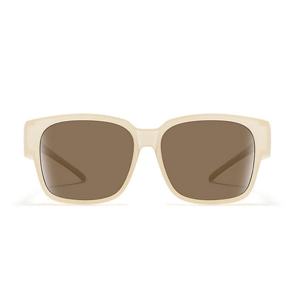 Fit Over Glasses Square Frame Polarized Sunglasses for Women Men