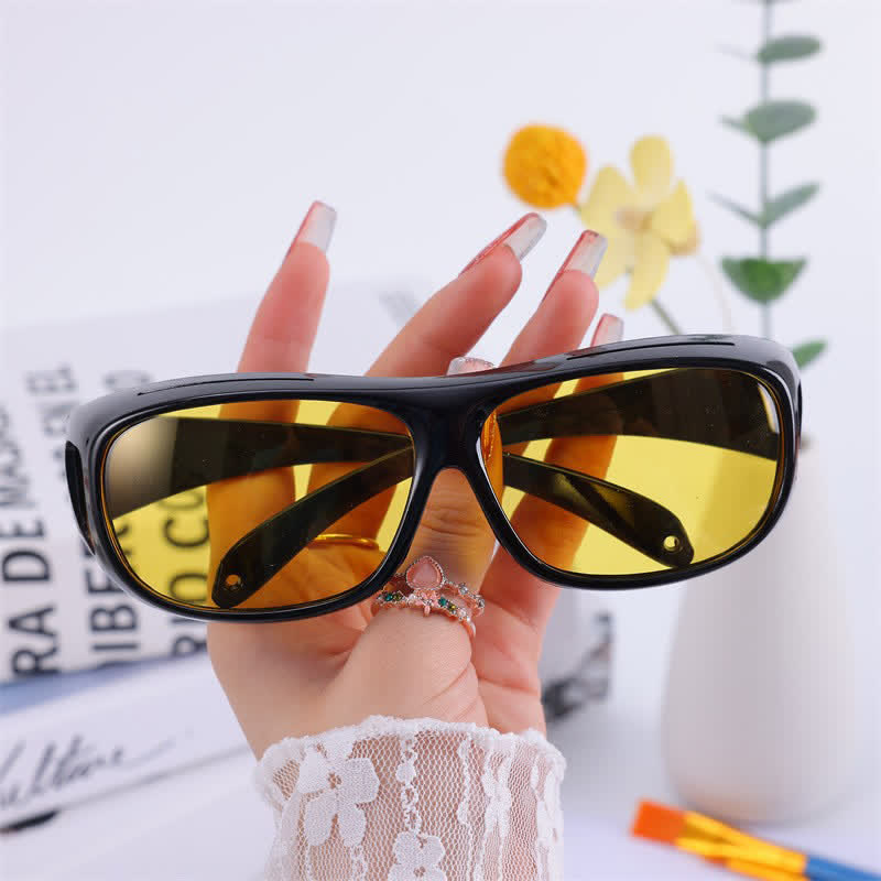 Fit Over Glasses Wrap Around Polarized Sunglasses for Sports&Driving