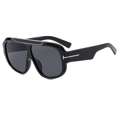 'T' Design Oversized Aviator Sunglasses