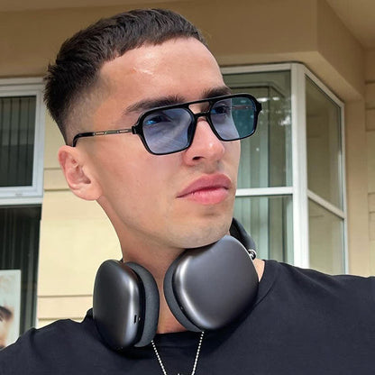 Double Bridges Retro Aviator Sunglasses
