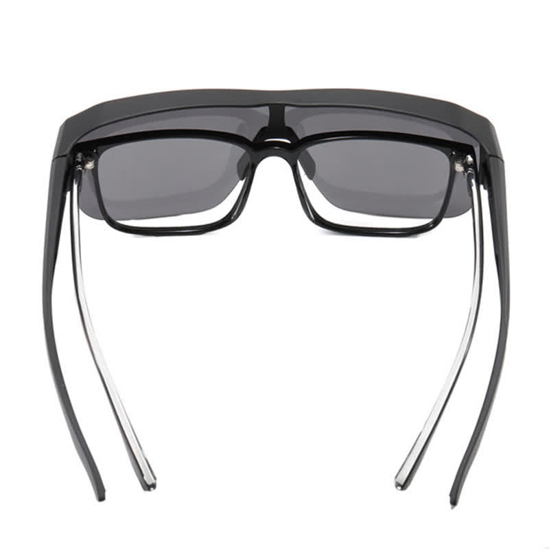 Fit Over Glasses Semi-Rimless Polarized Sunglasses for Sports&Driving