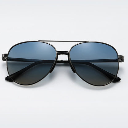Double Bridges Hipster Polarized Photochromic Aviator Sunglasses