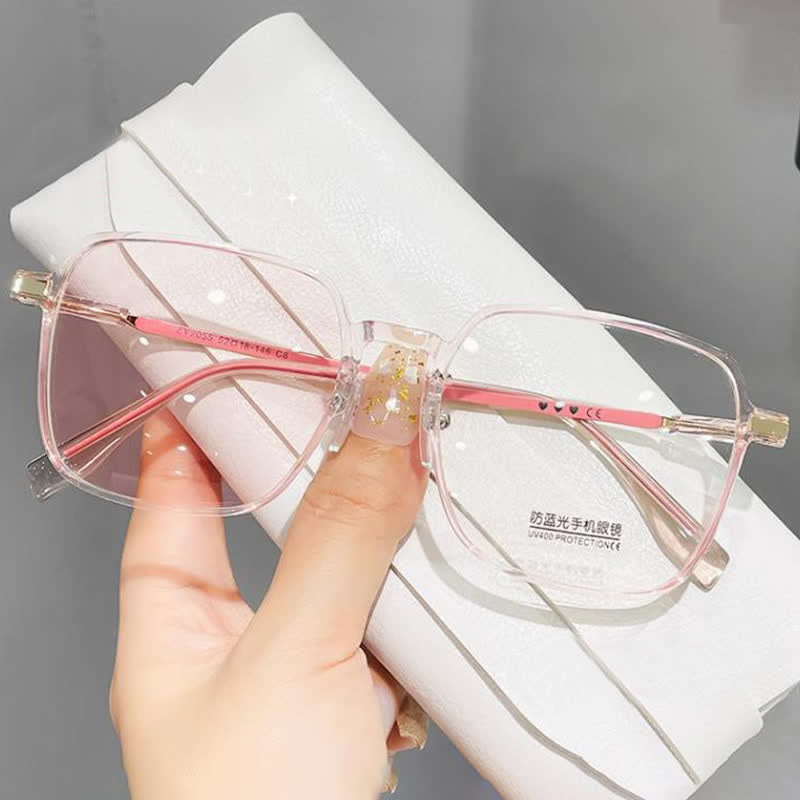 Square Oversized Frame Hipster Photochromic Sunglasses