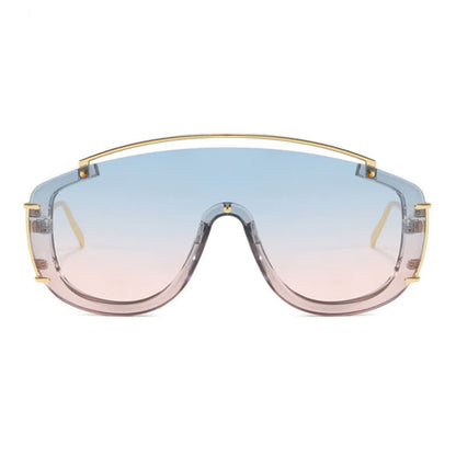 One-piece Oversized Aviator Sunglasses
