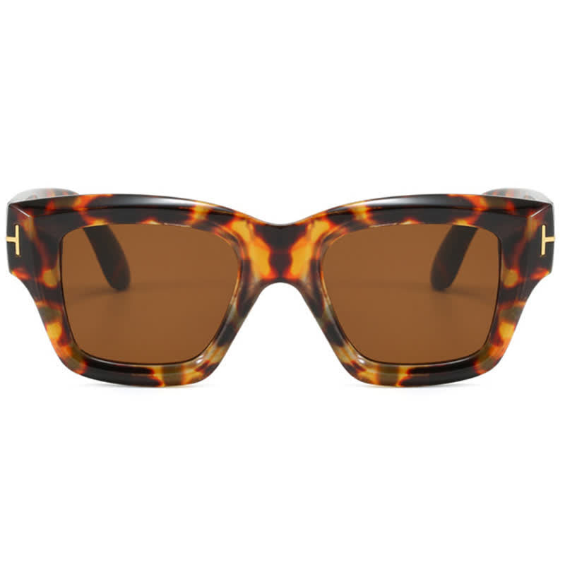 Classic Unisex Square Frame 'T' Design Sunglasses