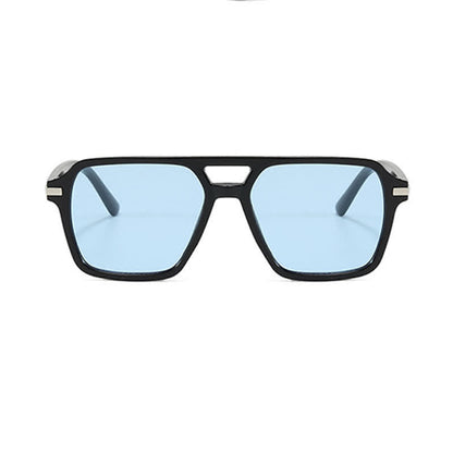Square Frame Double Bridges Classic Sunglasses