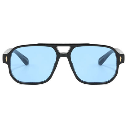 Square Frame Double Bridges Vintage Sunglasses