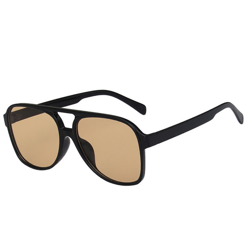 Double Bridges Fashion Aviator Sunglasses