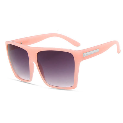 Flat Top Oversized Square Frame Fashion Sunglasses