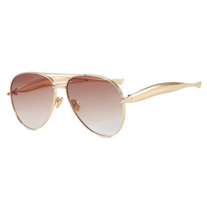 Vintage Double Bridges Aviator Frame Sunglasses