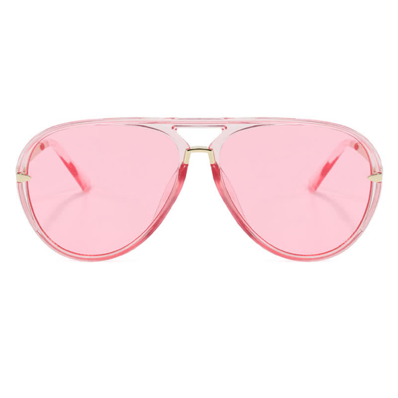 Double Bridges Fashion Aviator Sunglasses