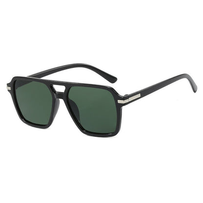Square Frame Double Bridges Classic Sunglasses