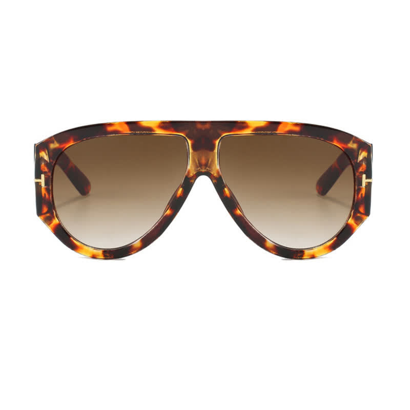 'T' Design Toad Frame Aviator Sunglasses