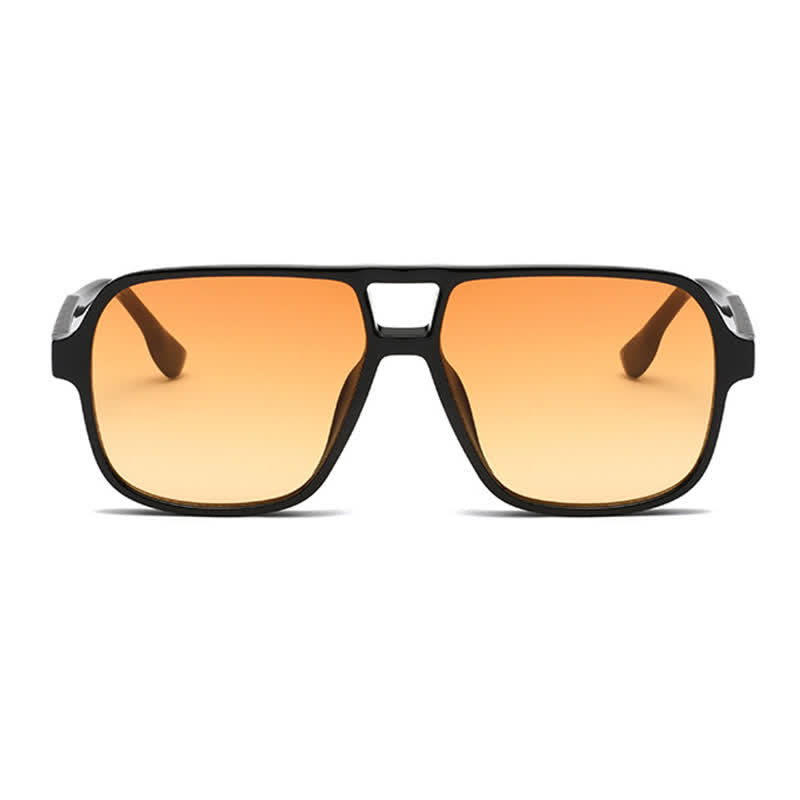 Double Bridges Square Frame Vintage Sunglasses