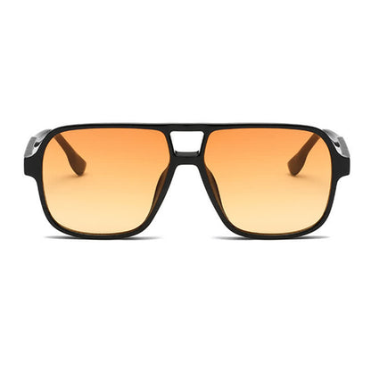Double Bridges Square Frame Vintage Sunglasses