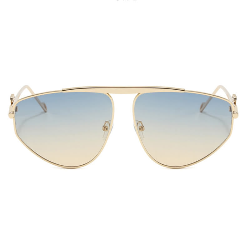 Hollow-out Irregular Aviator Sunglasses