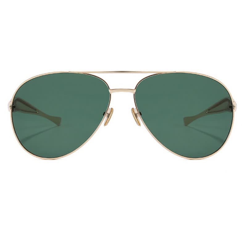 Vintage Double Bridges Aviator Frame Sunglasses