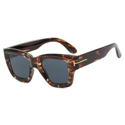 Classic Unisex Square Frame 'T' Design Sunglasses