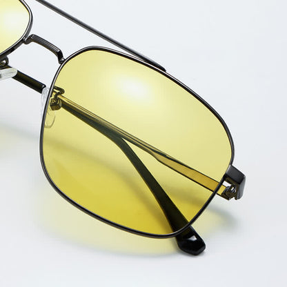 Double Bridges Polarized Photochromic Aviator Sunglasses for Driving