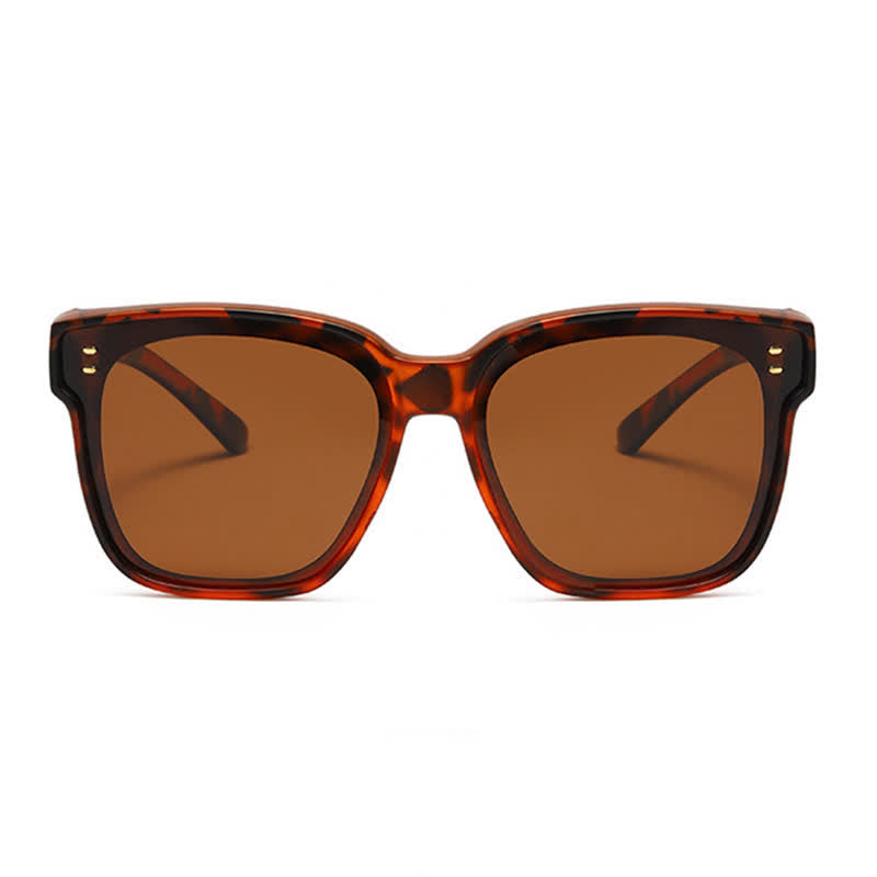 Fit Over Glasses Square Frame Polarized Sunglasses for Women Men