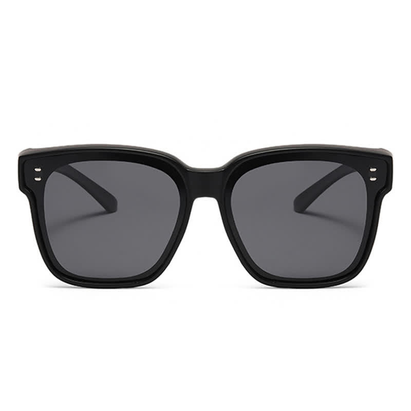 Fit Over Glasses Square Frame Polarized Sunglasses for Women Men